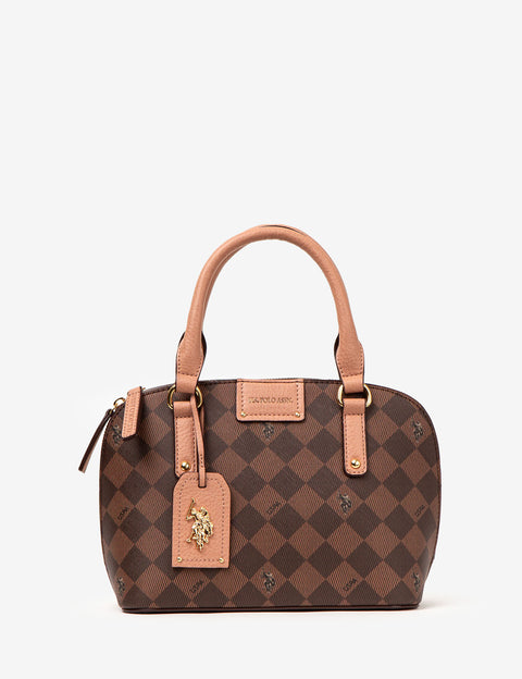 DIAMOND SIGNATURE DOME BAG WITH CROSSBODY STRAP - U.S. Polo Assn.