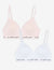 2PK WIRE FREE CLASP BACK BRAS WITH ADJUSTABLE STRAPS