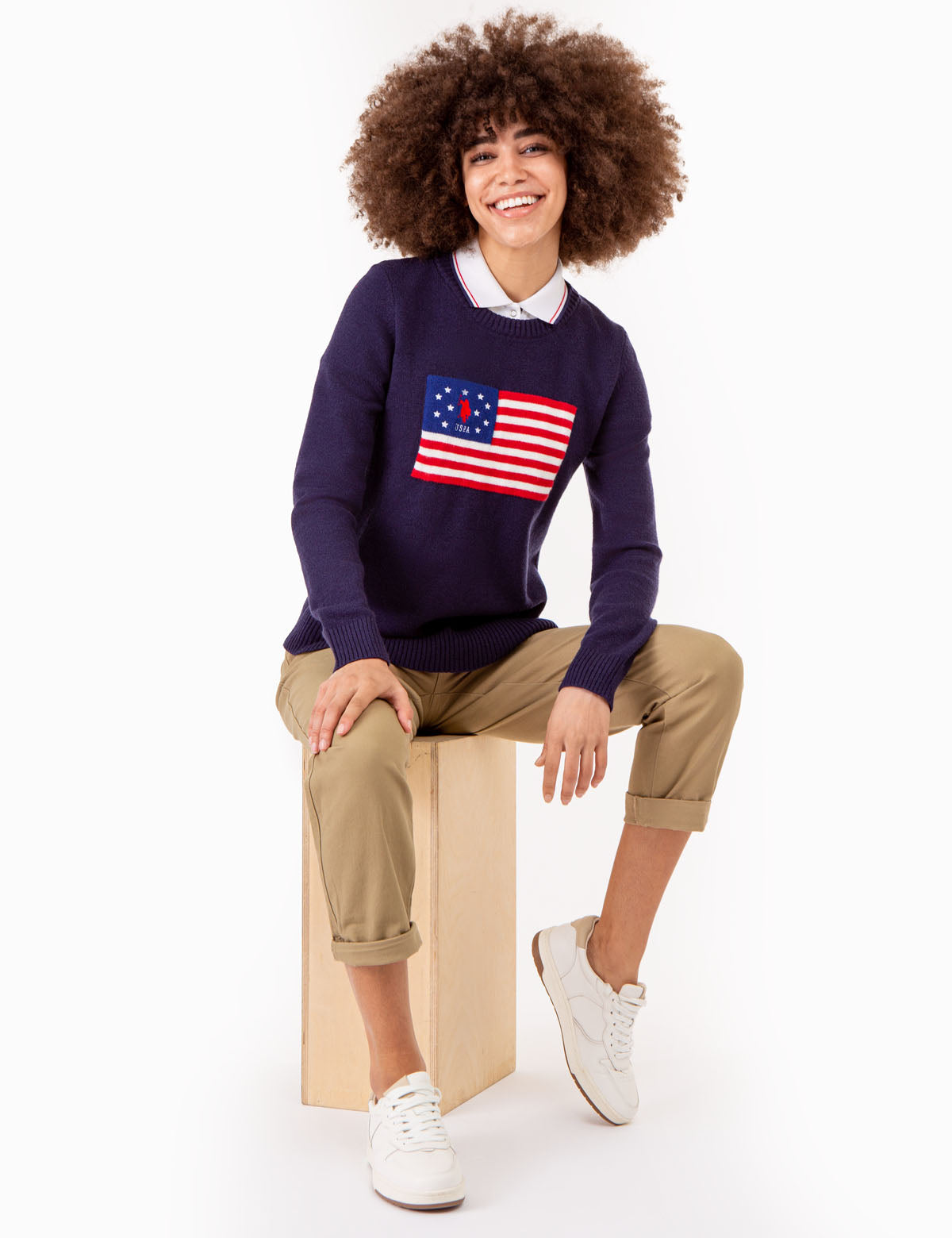 USPA FLAG CREW NECK SWEATER– U.S. Polo Assn.