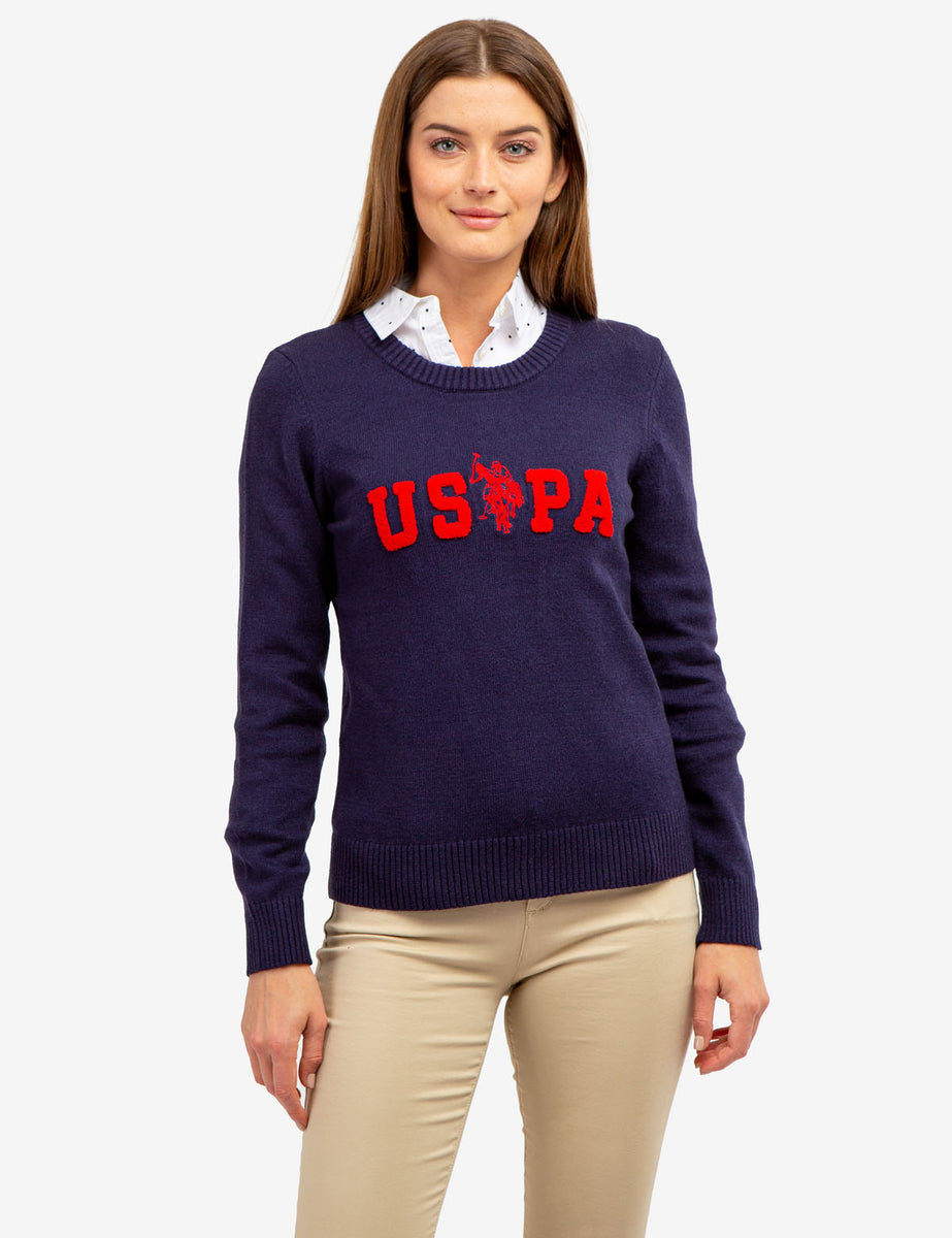 USPA LOGO CREW NECK SWEATERâ U.S. Polo Assn.