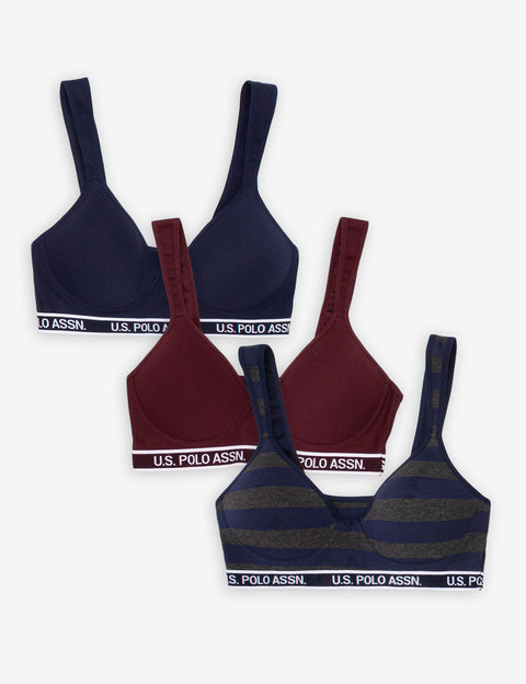 3 PACK SPORTS BRAS - U.S. Polo Assn.