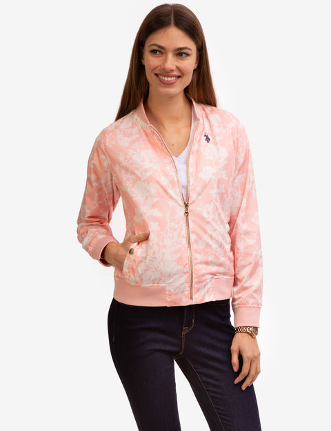 PRINTED ZIP FRONT BOMBER JACKET - U.S. Polo Assn.