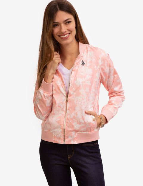 PRINTED ZIP FRONT BOMBER JACKET - U.S. Polo Assn.