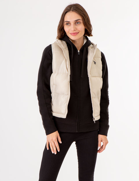 HOODED CROPPED VEST - U.S. Polo Assn.