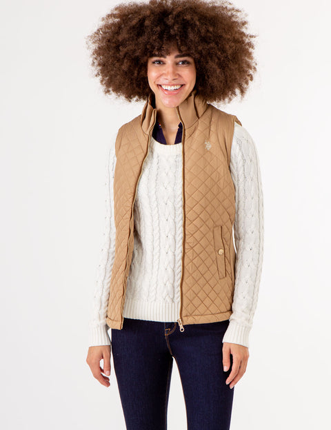 SIDE KNIT QUILTED VEST - U.S. Polo Assn.