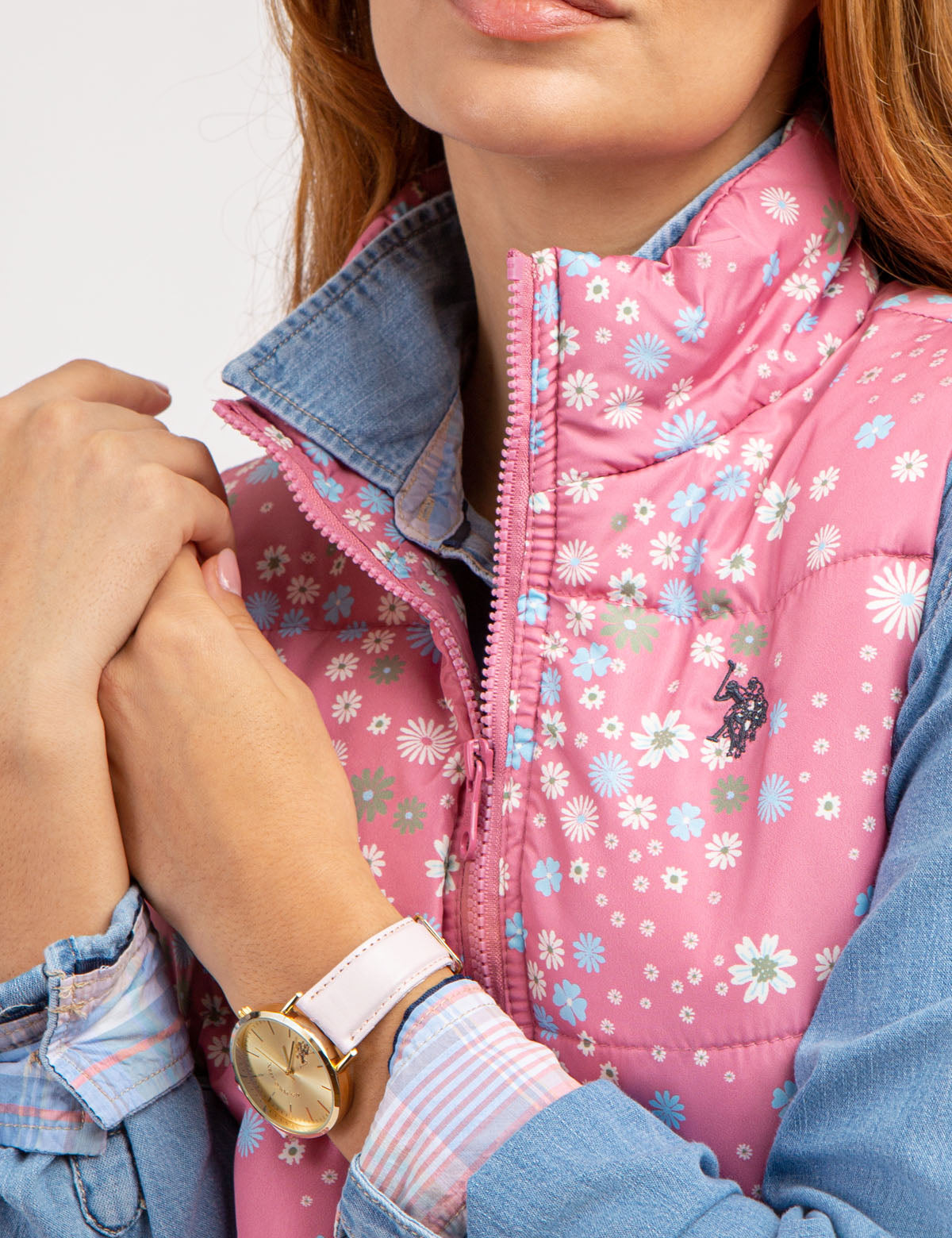 DITSY PRINT PUFFER VEST– U.S. Polo Assn.