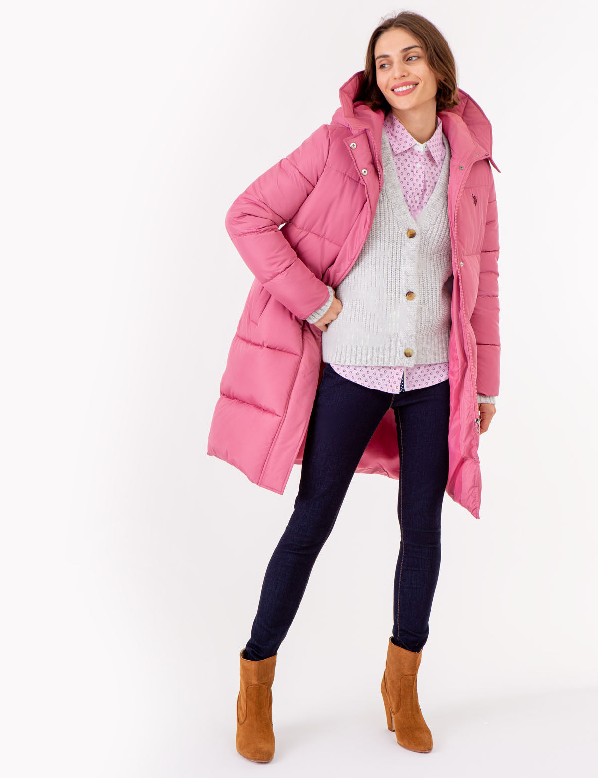 MAXI SNORKEL HOODED PUFFER JACKET U.S. Polo Assn.