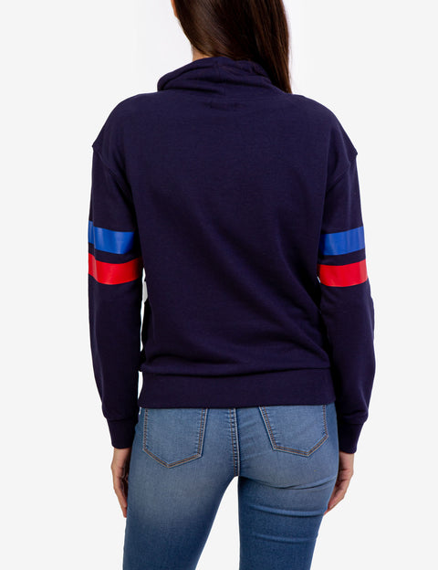 STRIPE SLEEVE COWL NECK SWEATSHIRT - U.S. Polo Assn.