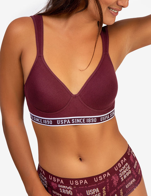 3 PACK SPORTS BRAS - U.S. Polo Assn.