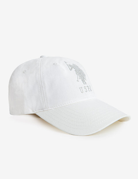 RHINESTONE EMBELLISHED LOGO BASEBALL CAP - U.S. Polo Assn.