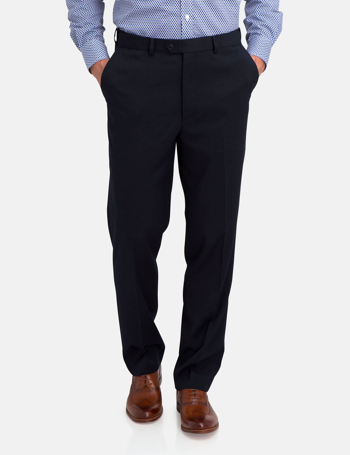 U.S. Polo Assn. Men's Flat Front Pant, Blue Stripe, 30Wx30L at Amazon Men's  Clothing store