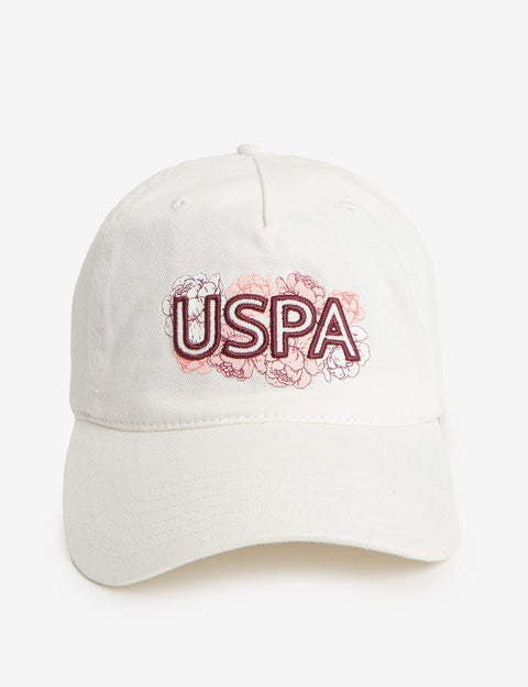 ETCHED FLORAL USPA APPLIQUE DAD CAP - U.S. Polo Assn.