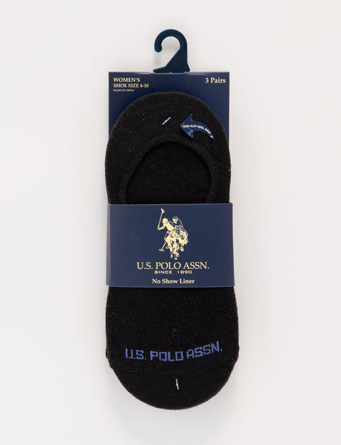 WOMENS 3PK SOLID LINERS - U.S. Polo Assn.