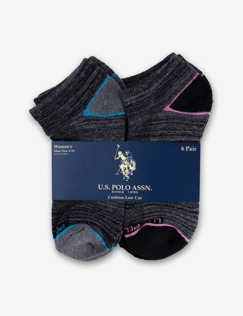 LADIES 6 PACK LOW CUT SOCKS - U.S. Polo Assn.
