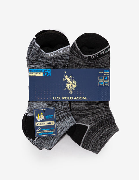 MENS 6PK LOW CUT PERFORMANCE SOCKS - U.S. Polo Assn.