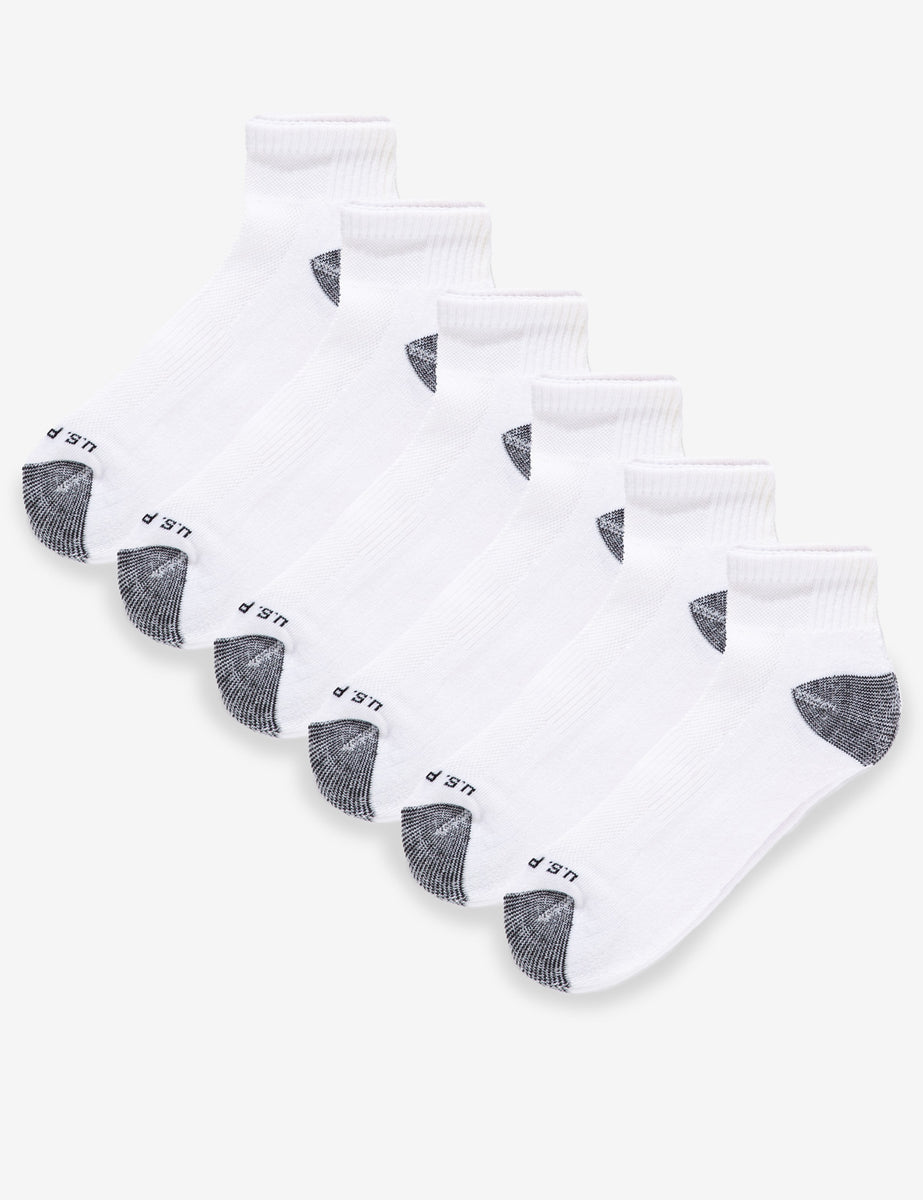 MENS 6PK QUARTER CREW SOCKS– U.S. Polo Assn.