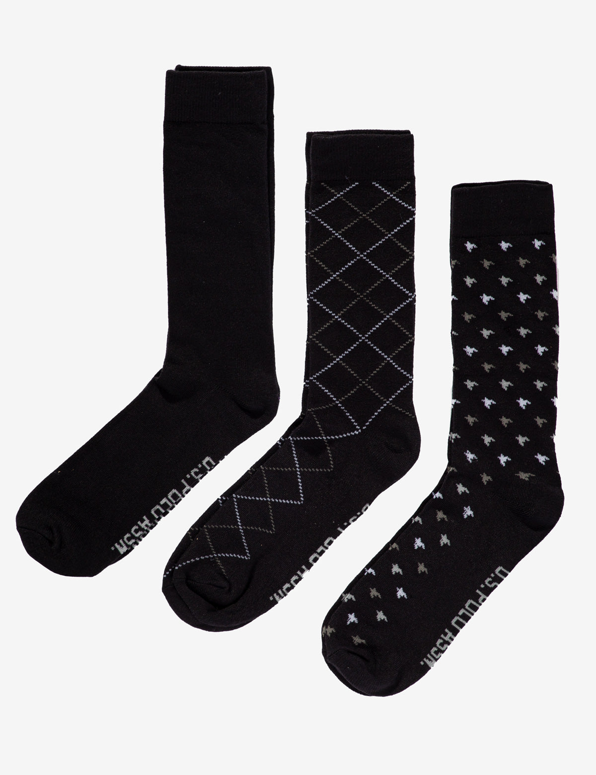 MENS 3PK SUPER SOFT DRESS SOCKS– U.S. Polo Assn