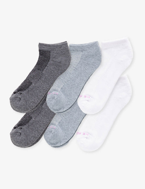 LADIES 6PK LOWCUT PERFORMANCE SOCKS - U.S. Polo Assn.
