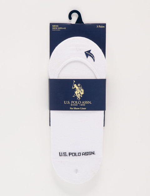 MENS 3PK SOLID LINERS - U.S. Polo Assn.