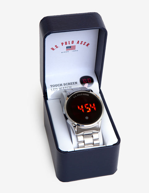 MEN'S SILVERTONE LED WATCH - U.S. Polo Assn.