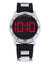 MEN'S BLACK RUBBER AND SILVER LINK LED WATCH - U.S. Polo Assn.