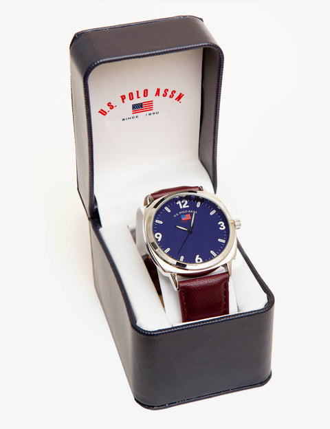 MEN'S BROWN STRAP WATCH - U.S. Polo Assn.