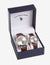 HIS AND HERS LEATHER STRAP WATCH SET - U.S. Polo Assn.