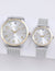 HIS AND HERS SILVER & GOLD MESH WATCH SET - U.S. Polo Assn.