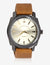 MEN'S PEBBLED FAUX LEATHER & STAINLESS STEEL WATCH - U.S. Polo Assn.