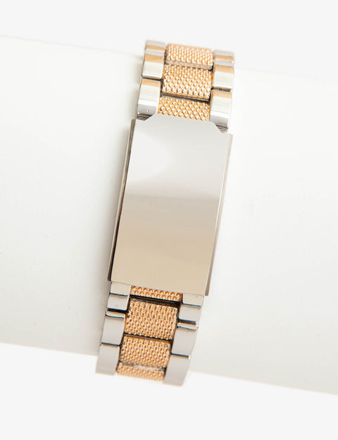 MEN'S TWO TONE CLASSIC LINK DRESS WATCH - U.S. Polo Assn.