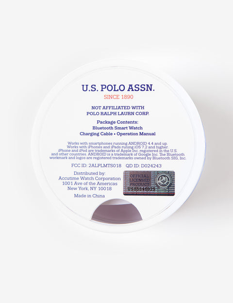 USPA WHITE SQUARE RUBBER STRAP SMART WATCH - U.S. Polo Assn.