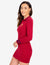RED SWEATER DRESS WITH GOLD LOGO - U.S. Polo Assn.