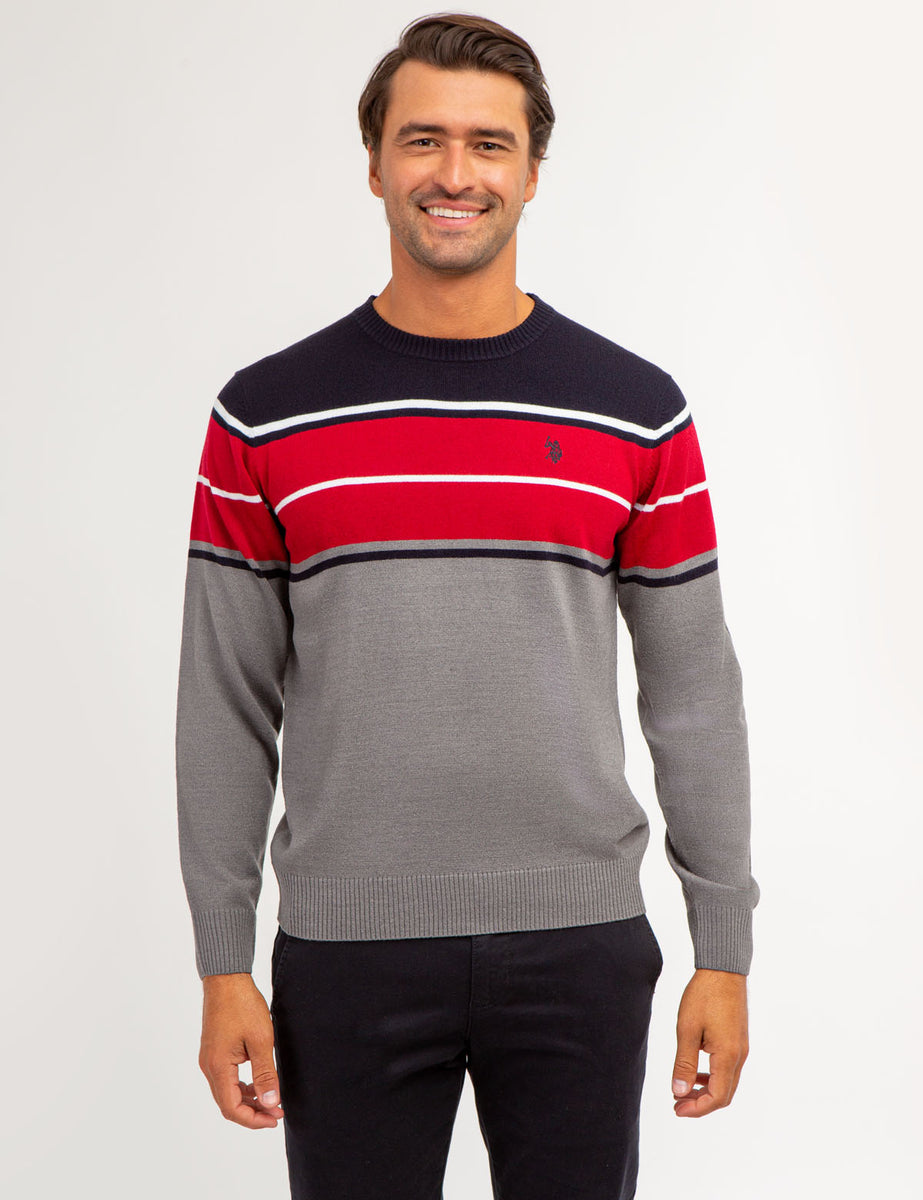 SOFT STRIPE CREW NECK SWEATER– U.S. Polo Assn.