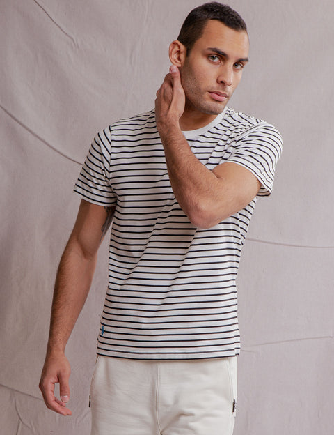 WHITE LABEL SUPIMA COTTON STRIPED T-SHIRT - U.S. Polo Assn.