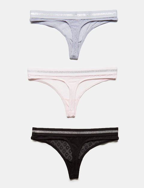 3 Pack Lace Thongs - U.S. Polo Assn.