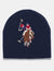 LARGE EMBROIDERED LOGO BEANIE - U.S. Polo Assn.