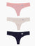 3 Pack Cotton with Lace Trim Thong - U.S. Polo Assn.