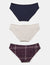 3 Pack Plaid Micro Lace Bikini - U.S. Polo Assn.
